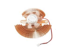 Copper Tone Clear 12VDC 2Pin Computer VGA Video Card Heatsink Cooling Fan Cooler Copper Tone Clear 12VDC 2Pin Computer VGA Video Card Heatsink Cooling Fan Cooler