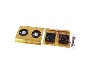 Hard Disk Drive 3.5 inch Dual Fan HDD Cooler 5000RPM 30dB Black Gold Tone 2 Pcs Hard Disk Drive 3.5 inch Dual Fan HDD Cooler 5000RPM 30dB Black Gold Tone 2 Pcs