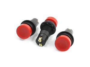 3 Pcs Machine Tools Red Round Head Momentary Push Button Switch 24V-110V 6A 3 Pcs Machine Tools Red Round Head Momentary Push Button Switch 24V-110V 6A
