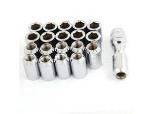 20 Pcs Silver Tone Hex Security Lock Wheel Lug Nuts M12 x 1.5 Screw for Car 20 Pcs Silver Tone Hex Security Lock Wheel Lug Nuts M12 x 1.5 Screw for Car
