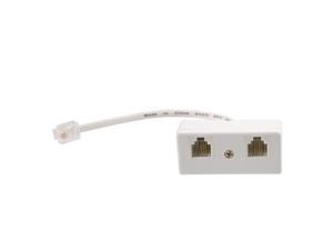 Telephone US RJ11 Male to Dual US RJ11 Female Plug Cable Adapter Telephone US RJ11 Male to Dual US RJ11 Female Plug Cable Adapter