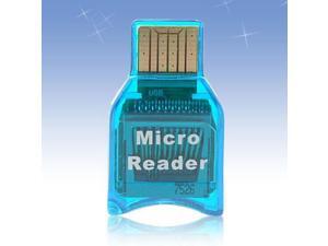 New Mini Smart Compact M2 Micro SD Card Reader Blue New Mini Smart Compact M2 Micro SD Card Reader Blue