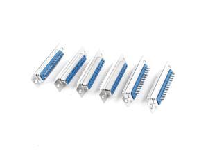 6Pcs DB25 DB-25 25 Pins Female Port D-sub Cable Connector Adapter Interface 6Pcs DB25 DB-25 25 Pins Female Port D-sub Cable Connector Adapter Interface