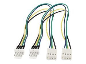 2 Pcs 4 Leads 4 pin Male to Female PC PWM Cooling Fan Extension Cable 10" 2 Pcs 4 Leads 4 pin Male to Female PC PWM Cooling Fan Extension Cable 10"