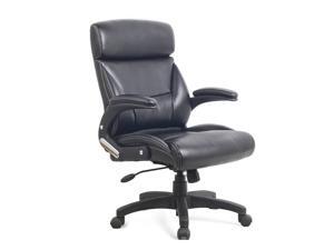 CorLiving WHL-201-C Black Leatherette Managerial Office Chair CorLiving WHL-201-C Black Leatherette Managerial Office Chair
