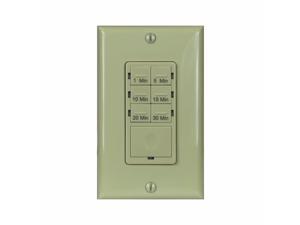 Enerlites HET06A In-Wall Countdown Timer Switch 7-Button Preset Maximum 30 Minutes Delay with Wall Plate, Ivory Enerlites HET06A In-Wall Countdown Timer Switch 7-Button Preset Maximum 30 Minutes Delay with Wall Plate, Ivory