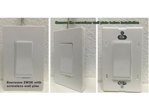 Enerwave ZW3K Z-Wave Wireless 3-Way Add On Auxiliary Switch W/ LED Locator and Two Covers - Light Almond Enerwave ZW3K Z-Wave Wireless 3-Way Add On Auxiliary Switch W/ LED Locator and Two Covers - Light Almond