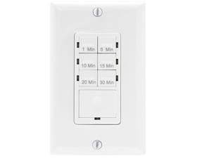 Enerlites HET06A In-Wall Maximum 30 Mins Delay Countdown Timer Switch 7-Button Preset , White Enerlites HET06A In-Wall Maximum 30 Mins Delay Countdown Timer Switch 7-Button Preset , White