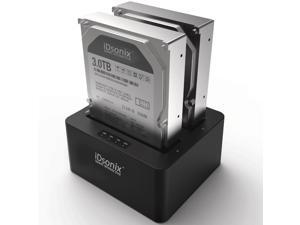 iDsonix USB3.0 Super Speed Dual Bay 2.5-inch & 3.5-inch SATA Hard Drive Docking Station with Dual-Disk Offline Copy Function and Multiple Data Security - Black iDsonix USB3.0 Super Speed Dual Bay 2.5-inch & 3.5-inch SATA Hard Drive Docking Station with Dual-Disk Offline Copy Function and Multiple Data Security - Black