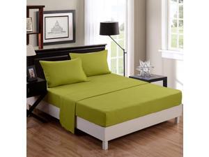 Honeymoon Microfiber Solid 4PC Bed Sheet Set - Deep Pockets, Easy Care, Wrinkle Free, Fade-resistant, Queen Size - Olive Honeymoon Microfiber Solid 4PC Bed Sheet Set - Deep Pockets, Easy Care, Wrinkle Free, Fade-resistant, Queen Size - Olive