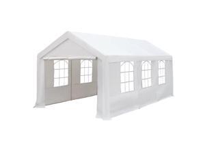 Abba Patio 10 X 20 ft Heavy Duty Outdoor Canopy Domain Carport Enclosed Party Tent Gazebo with Windows, White Abba Patio 10 X 20 ft Heavy Duty Outdoor Canopy Domain Carport Enclosed Party Tent Gazebo with Windows, White