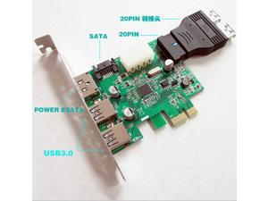 Desktop USB3.0 expansion card PCIE 2P USB3.0 +19 P USB3.0 + power eSATA Desktop USB3.0 expansion card PCIE 2P USB3.0 +19 P USB3.0 + power eSATA