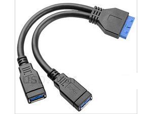 New USB3.0 adapter cable 20pin turn usb3.0 adapter cable motherboard 20-pin to two USB3.0 extension cord New USB3.0 adapter cable 20pin turn usb3.0 adapter cable motherboard 20-pin to two USB3.0 extension cord