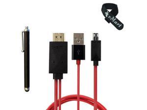 6.5 Feet(Both MHL to HDMI and USB Power Cable) MHL 11 Pin Micro USB to HDMI Adapter Cable 1080P HDTV for Samsung Galaxy S5, S4, S3, Note 3, Note 2, Galaxy Tab 3 8.0, Tab 3 10.1, Tab Pro, Galaxy Note 8 6.5 Feet(Both MHL to HDMI and USB Power Cable) MHL 11 Pin Micro USB to HDMI Adapter Cable 1080P HDTV for Samsung Galaxy S5, S4, S3, Note 3, Note 2, Galaxy Tab 3 8.0, Tab 3 10.1, Tab Pro, Galaxy Note 8