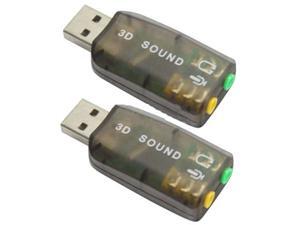 2 X USB Sound Adapter Card External Audio 3D Virtual 3.5mm Jack Plug & Play 2 X USB Sound Adapter Card External Audio 3D Virtual 3.5mm Jack Plug & Play