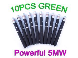 10PC Powerful Professional Green Laser Pointer Pen 5mw 532nm Visible Beam Light 10PC Powerful Professional Green Laser Pointer Pen 5mw 532nm Visible Beam Light