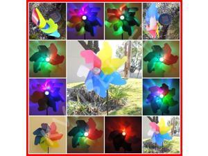 Solar Powered Windmill Spinner Garden Yard Stake Color Changing LED Light Solar Powered Windmill Spinner Garden Yard Stake Color Changing LED Light