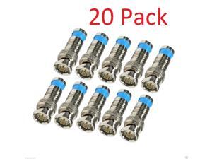 20 Pack Lot BNC Male Waterproof Compression Connector for RG6 Coax Cable CCTV 20 Pack Lot BNC Male Waterproof Compression Connector for RG6 Coax Cable CCTV