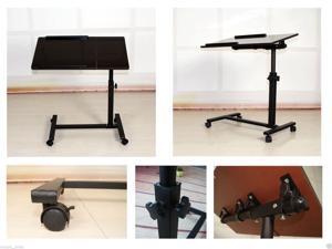 Portable Laptop Notebook Rolling N-ew Black Walnut Table Cart TV Stand Tiltable MDF+PVC finish Table top Desk New Portable Laptop Notebook Rolling N-ew Black Walnut Table Cart TV Stand Tiltable MDF+PVC finish Table top Desk New