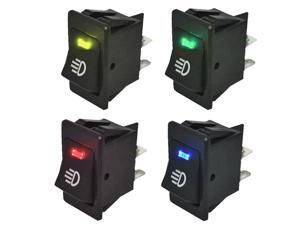 4Pcs 12V 35A Universal Car Fog Light Rocker Switch LED Dash Dashboard 4Pin Sales 4Pcs 12V 35A Universal Car Fog Light Rocker Switch LED Dash Dashboard 4Pin Sales
