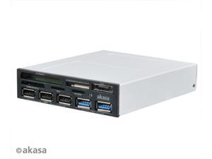 Akasa AK-ICR-16 USB 2.0 SuperSpeed card reader with eSATA and USB panel Akasa AK-ICR-16 USB 2.0 SuperSpeed card reader with eSATA and USB panel
