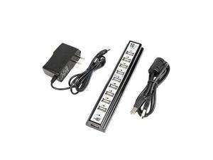 New 10 Ports USB HUB 2.0 High Speed with Power Adapter Black New 10 Ports USB HUB 2.0 High Speed with Power Adapter Black