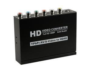 HD 1080P Composite YPBPR RCA R/L AV S-Video to HDMI Video Converter Adapter Auto Scaler HD 1080P Composite YPBPR RCA R/L AV S-Video to HDMI Video Converter Adapter Auto Scaler