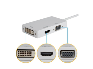 Mini DisplayPort Display Port to DVI VGA HDMI Mac Adapter Cable Converter For MacBook Air, MacBook Pro, iMac, Mac Mini-Free Drive Mini DisplayPort Display Port to DVI VGA HDMI Mac Adapter Cable Converter For MacBook Air, MacBook Pro, iMac, Mac Mini-Free Drive