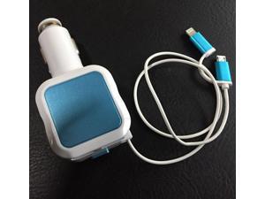 Car charger, Shinefuture 2 Port 4.8A Dual USB Car Chargers + 2-in-1 Retractable Cable for Iphone 6S Plus 5S 4S Samsung Galaxy S7 Edge S6 S5 Note and Other IOS or Android Devices Car charger, Shinefuture 2 Port 4.8A Dual USB Car Chargers + 2-in-1 Retractable Cable for Iphone 6S Plus 5S 4S Samsung Galaxy S7 Edge S6 S5 Note and Other IOS or Android Devices
