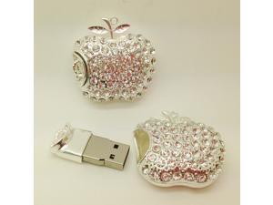 crystal apple 8 gb, 16 gb and 32 gb and 64gb flash drive usb 2.0 pen/gift necklace U disk/memory crystal apple 8 gb, 16 gb and 32 gb and 64gb flash drive usb 2.0 pen/gift necklace U disk/memory
