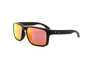 Oakley OO9102-51 Holbrook Sunglasses - Matte Black / Ruby Iridium Polarized Lens Oakley OO9102-51 Holbrook Sunglasses - Matte Black / Ruby Iridium Polarized Lens