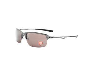 Oakley OO4071-03 Wiretap Sunglasses - Cement Frame, Black Iridium Polarized Lens Oakley OO4071-03 Wiretap Sunglasses - Cement Frame, Black Iridium Polarized Lens