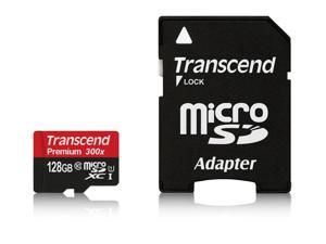 128GB Transcend Premium microSDXC CL10 UHS-1 Mobile Phone Memory Card with SD Adapter 128GB Transcend Premium microSDXC CL10 UHS-1 Mobile Phone Memory Card with SD Adapter