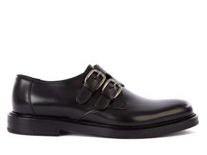 Gucci men's classic leather formal shoes slip on monkstrap varenne black Gucci men's classic leather formal shoes slip on monkstrap varenne black
