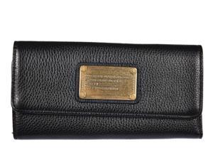 Marc by Marc Jacobs women's wallet leather coin case holder purse card bifold black Marc by Marc Jacobs women's wallet leather coin case holder purse card bifold black