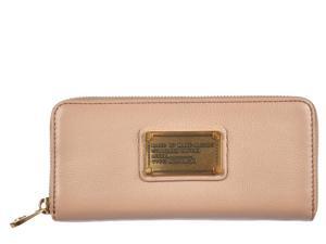 Marc by Marc Jacobs women's wallet leather coin case holder purse card bifold buff sand beige Marc by Marc Jacobs women's wallet leather coin case holder purse card bifold buff sand beige