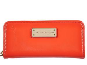 Marc by Marc Jacobs women's wallet leather coin case holder purse card bifold vibrant orange orangene Marc by Marc Jacobs women's wallet leather coin case holder purse card bifold vibrant orange orangene