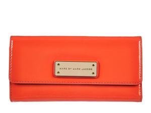 Marc by Marc Jacobs women's wallet leather coin case holder purse card bifold vibrant orange orangene Marc by Marc Jacobs women's wallet leather coin case holder purse card bifold vibrant orange orangene