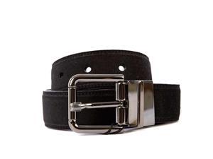 DOLCE&GABBANA men's adjustable length reversible leather belt black DOLCE&GABBANA men's adjustable length reversible leather belt black