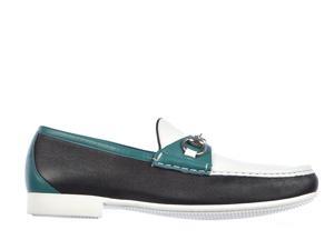 Gucci men's leather loafers moccasins miro soft blu Gucci men's leather loafers moccasins miro soft blu