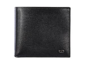 Valentino Garavani men's genuine leather wallet credit card bifold black Valentino Garavani men's genuine leather wallet credit card bifold black