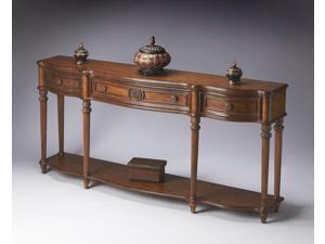 Butler Console Table, Vintage Oak Finish Butler Console Table, Vintage Oak Finish