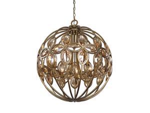 Uttermost Ambre 8 Light Gold Sphere Chandelier Uttermost Ambre 8 Light Gold Sphere Chandelier
