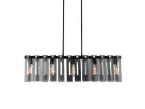 Uttermost Everly 5 Light Smoke Glass Island Uttermost Everly 5 Light Smoke Glass Island