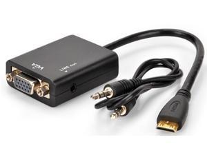 High quality 1080p Mini-HDMI Male to VGA Video Converter Cable with Audio Cable (3.5mm,Black) High quality 1080p Mini-HDMI Male to VGA Video Converter Cable with Audio Cable (3.5mm,Black)