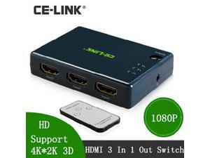 CE-LINK HDMI Switch 3 In 1 Out HDMI Distributor HD 1080P HDMI Hub For HDTV / Projector / DVD CE-LINK HDMI Switch 3 In 1 Out HDMI Distributor HD 1080P HDMI Hub For HDTV / Projector / DVD