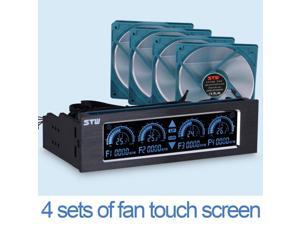 5.25 inch PC Universal Media Dashboard Front Panel with LCD touch screen black Touch control 4 fan speed controller 5.25 inch PC Universal Media Dashboard Front Panel with LCD touch screen black Touch control 4 fan speed controller