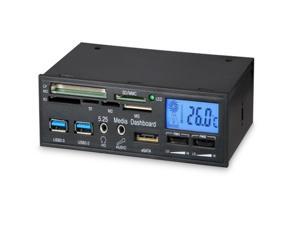 5.25 inch All-in-1 card reader with 2 Fan Controller &2 USB3.0 port LCD display screen support MS/MS/TF/SD/MMC/CF/MD/XD card reader for PC 5.25 inch All-in-1 card reader with 2 Fan Controller &2 USB3.0 port LCD display screen support MS/MS/TF/SD/MMC/CF/MD/XD card reader for PC