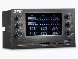 Dual 5.25 inch optical drive PC Front panel 6-channel fan speed controller 5.25" Media multi-functional Dashboard all in one card reader Dual 5.25 inch optical drive PC Front panel 6-channel fan speed controller 5.25" Media multi-functional Dashboard all in one card reader