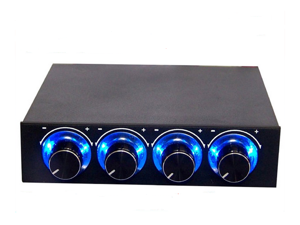 TeKit Computer Case Cooler - 3.5" PC Front Panel 4 Channel Aluminium Brushed Fan Speed Controller TeKit Computer Case Cooler - 3.5" PC Front Panel 4 Channel Aluminium Brushed Fan Speed Controller